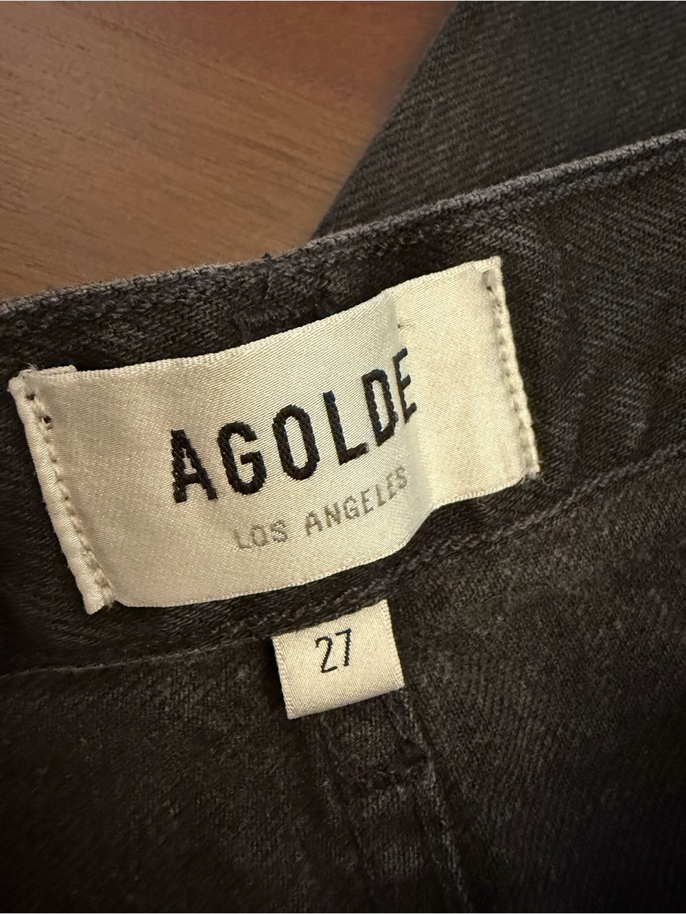 Agolde Criss Cross Black Straight Leg High-Rise Jeans - Picture 10 of 11